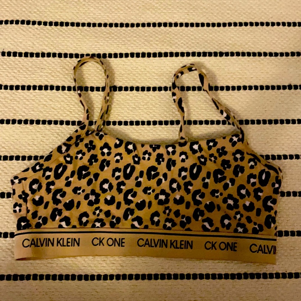 A Calvin Klein cotton bralette
